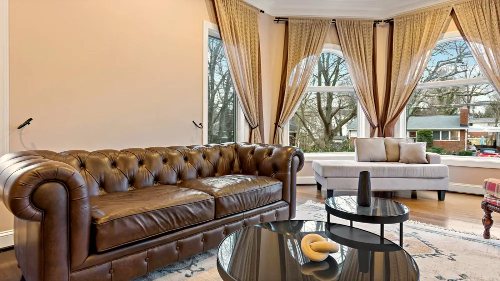 The bright living room at McLean Luxury Retreat, Virginia