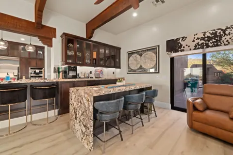 Kitchen bar seating for casual meals