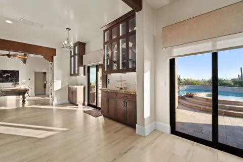 Indoor-outdoor flow from kitchen to patio