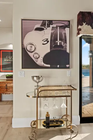 Designer wall art adds character throughout