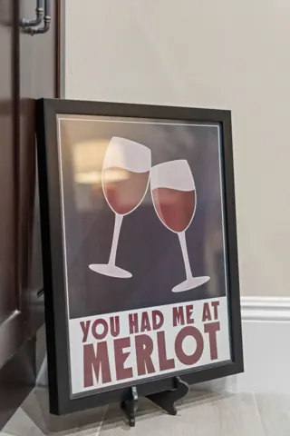 Fun wine-inspired wall art