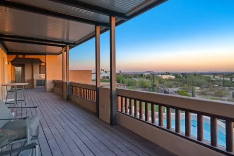 Upper patio with wide desert views