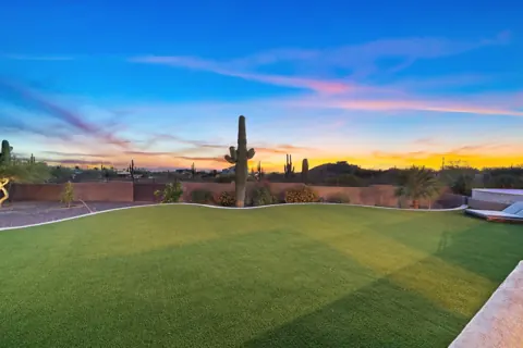 Turf area and open desert-sky views