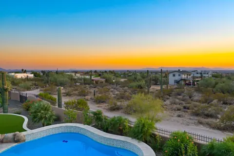 Golden sunset views from the property