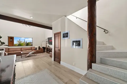 Bright open entry with views into the home