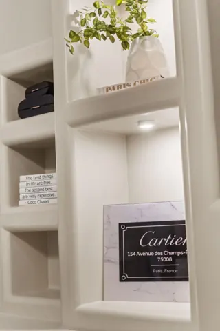 Decorative bathroom shelving