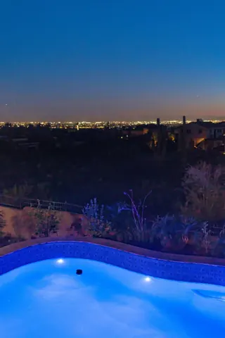 Nighttime city-light views from the home