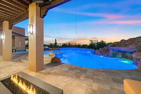 Covered patio made for movie nights